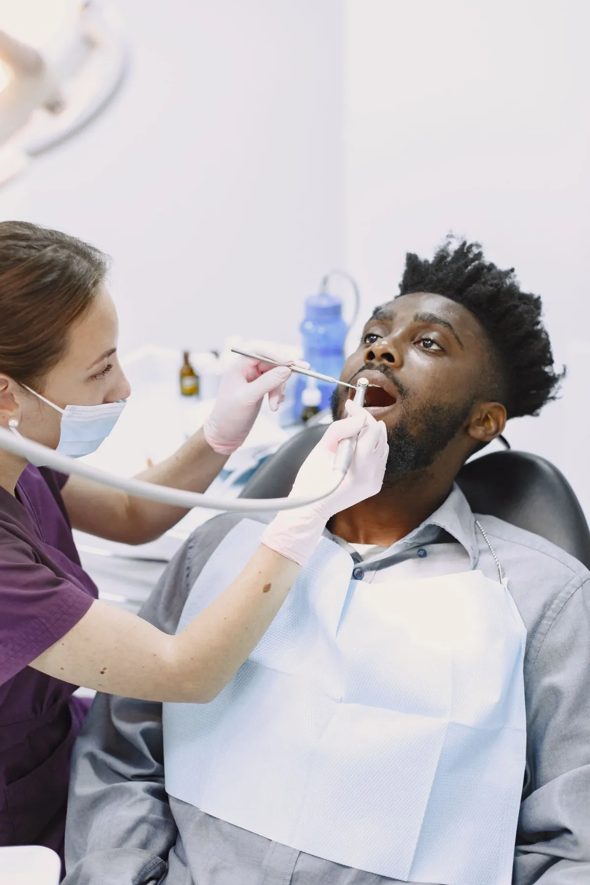 Patient at a routine check-up with a CDCP dentist in Oakville