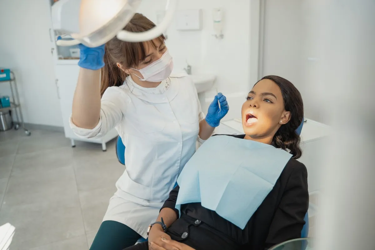 Patient receiving treatment at an emergency dental clinic in Oakville